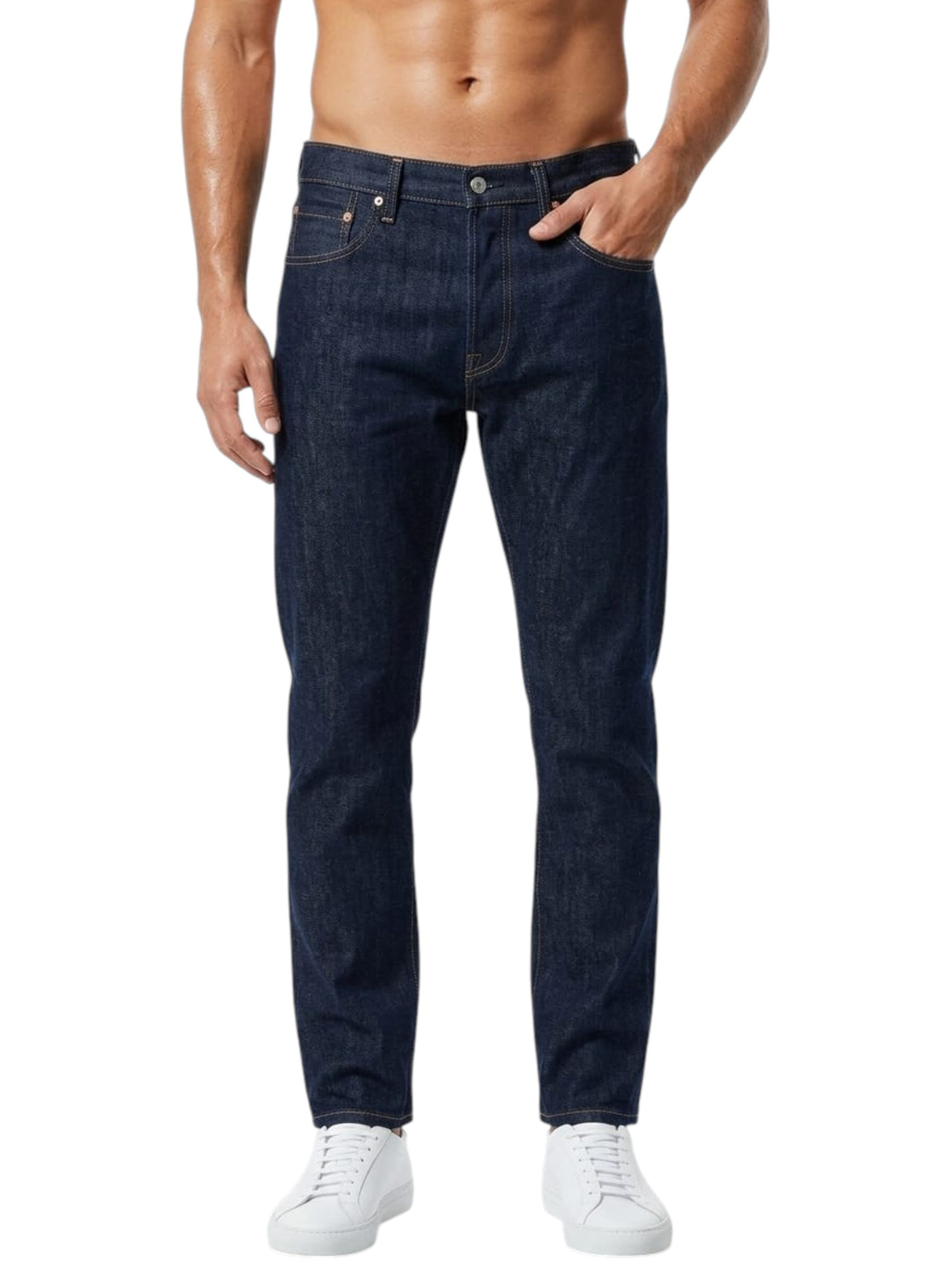 Image for Men's Plain Solid Jeans,Navy