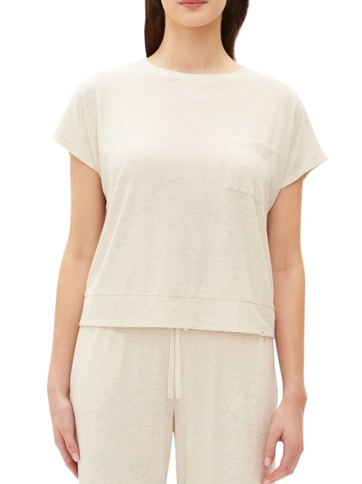 Image for Women's Ribbed Top,Light Beige