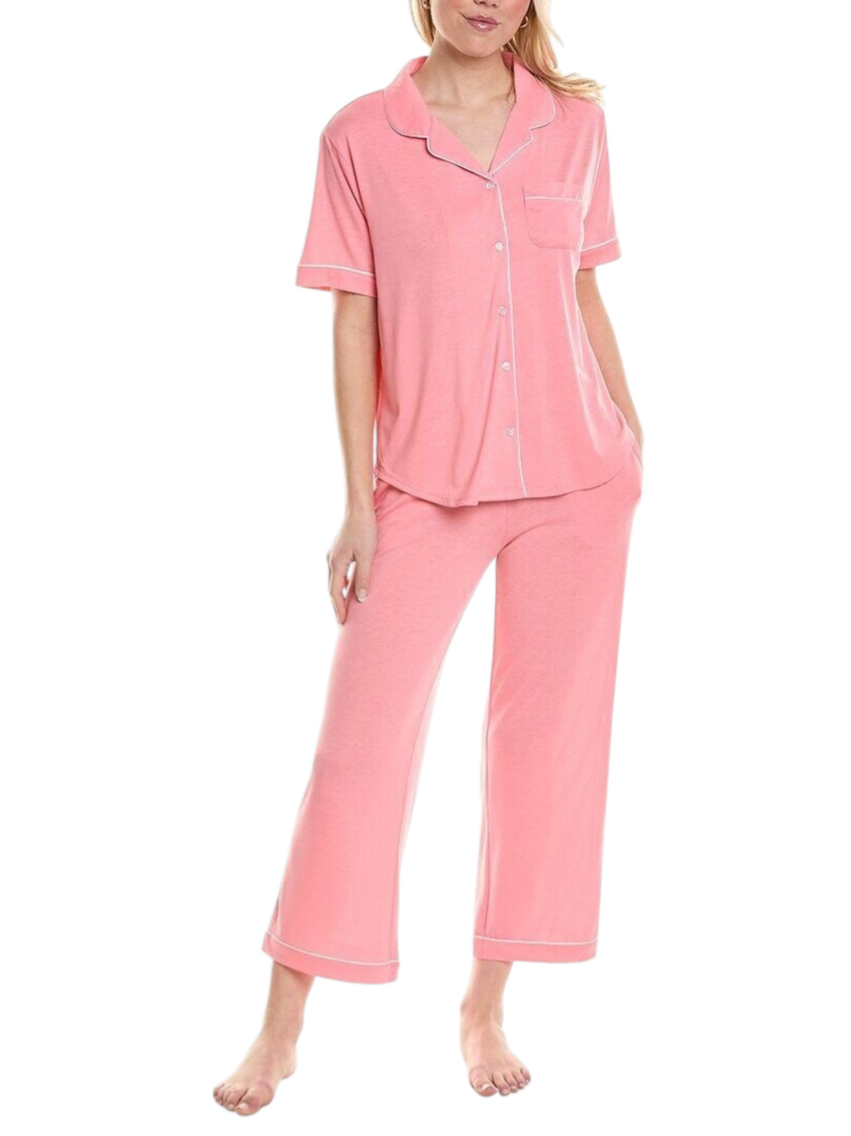 Image for Women's Plain Pajama Set,Pink