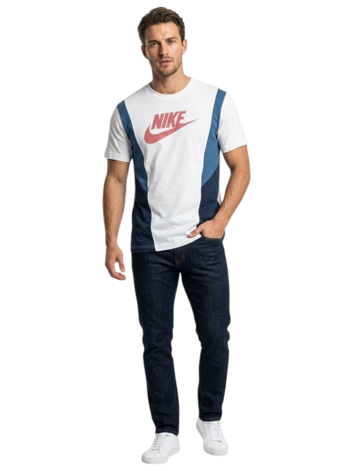 Image for Men's Printed Sport Top,White