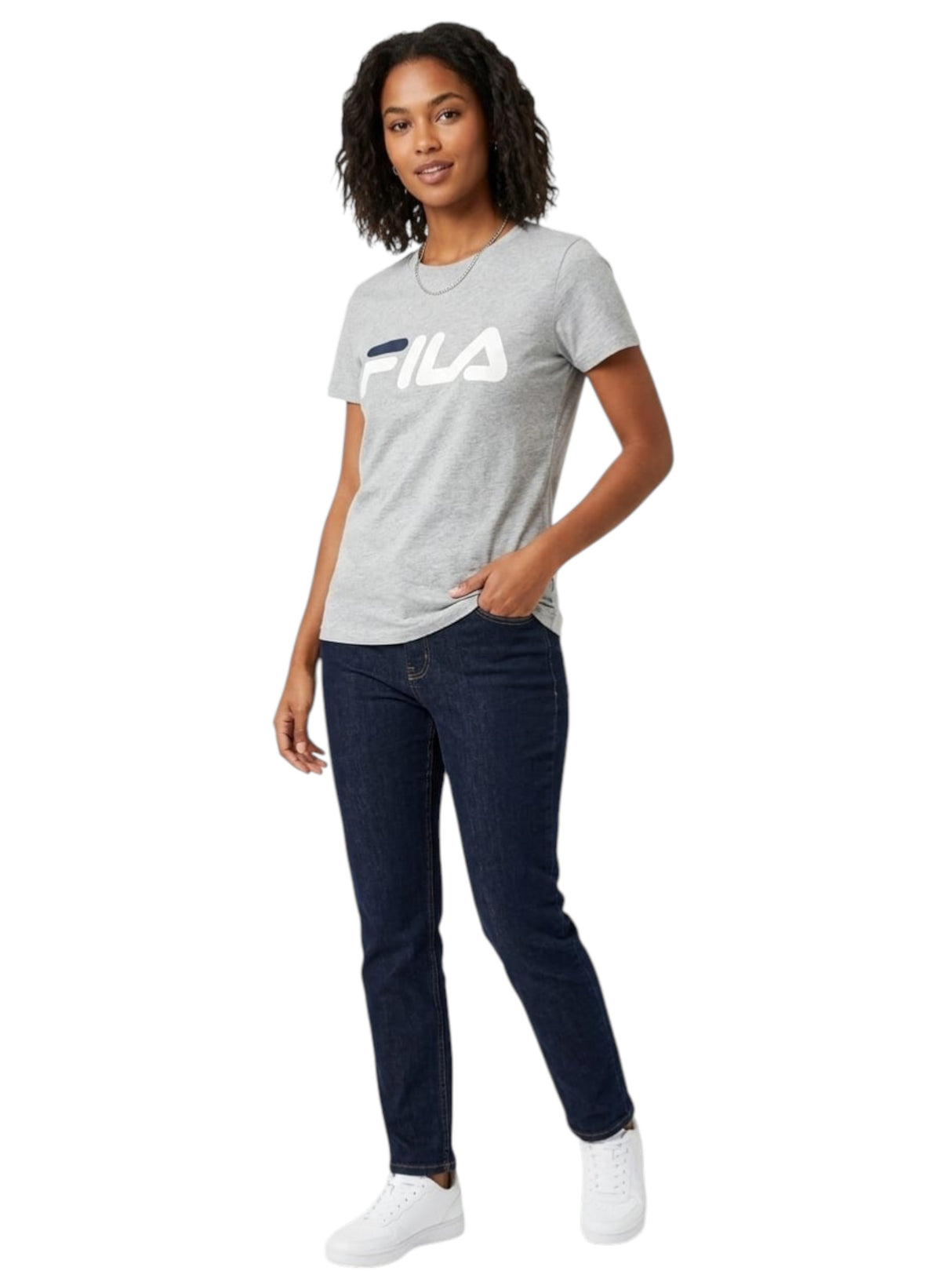 Image for Women's Logo Printed Top,Grey