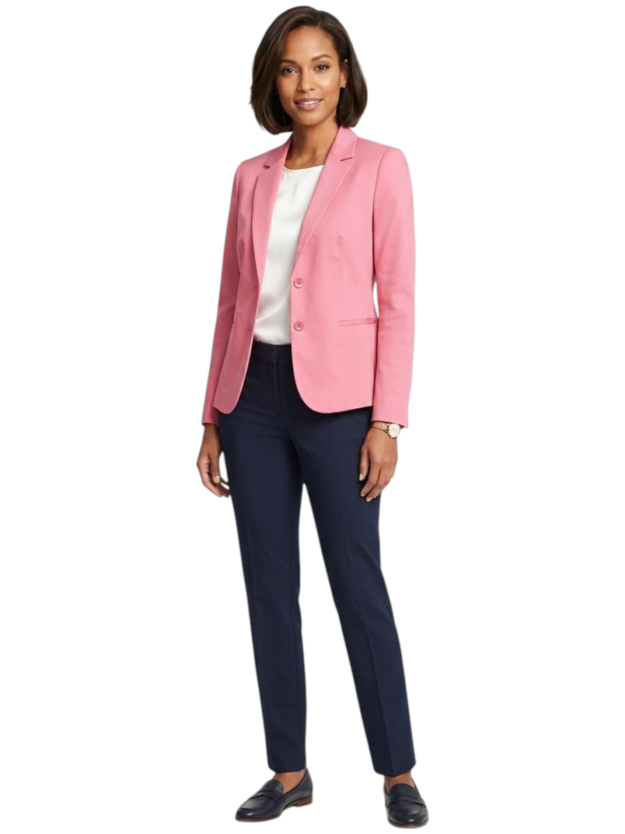 Image for Women's Plain Solid Blazer,Pink
