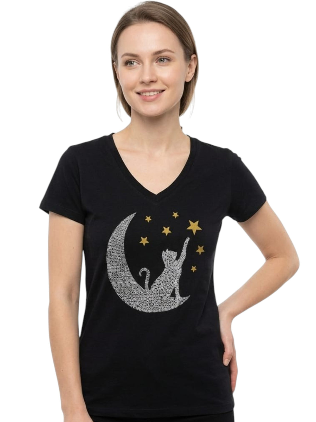 Image for Women's Printed Sleepwear Top,Black