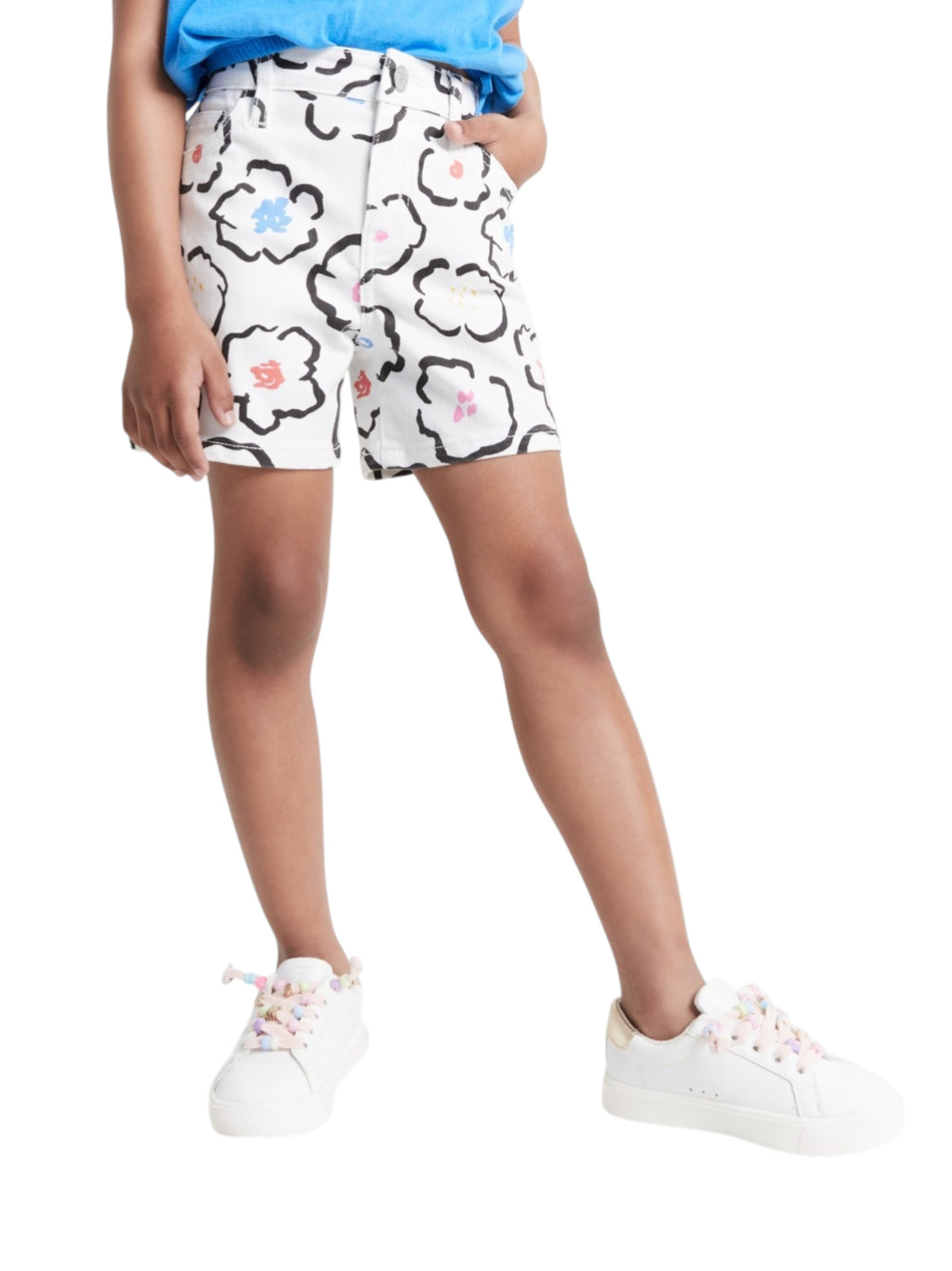 Image for Kids Girl's Printed Short,White