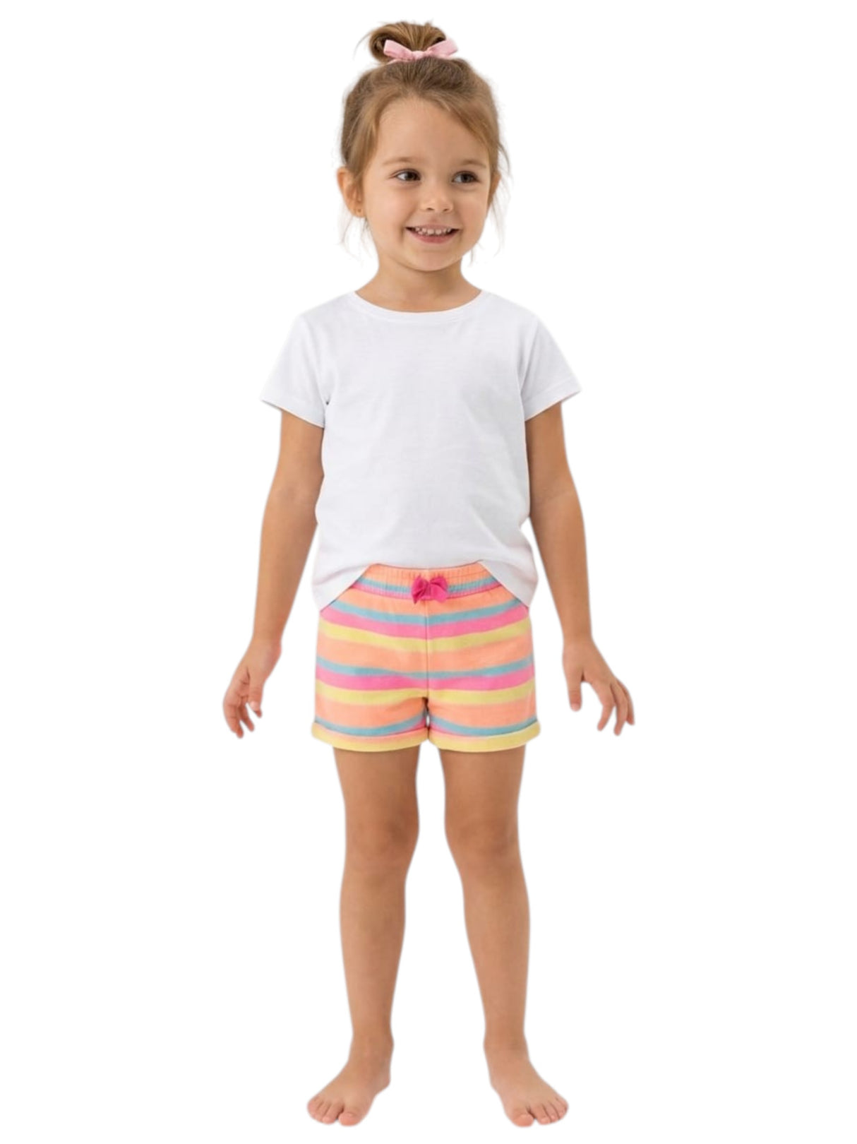 Image for Kids Girl's Colorblocked Striped Short,Multi