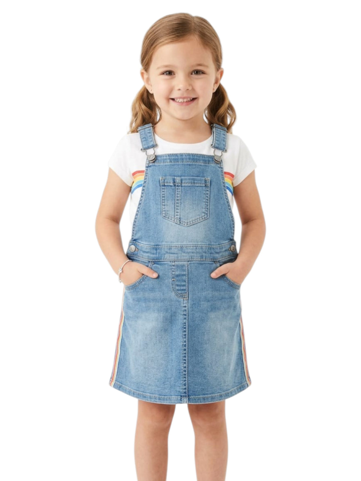 Image for Kids Girl's Plain Jeans Dress,Blue
