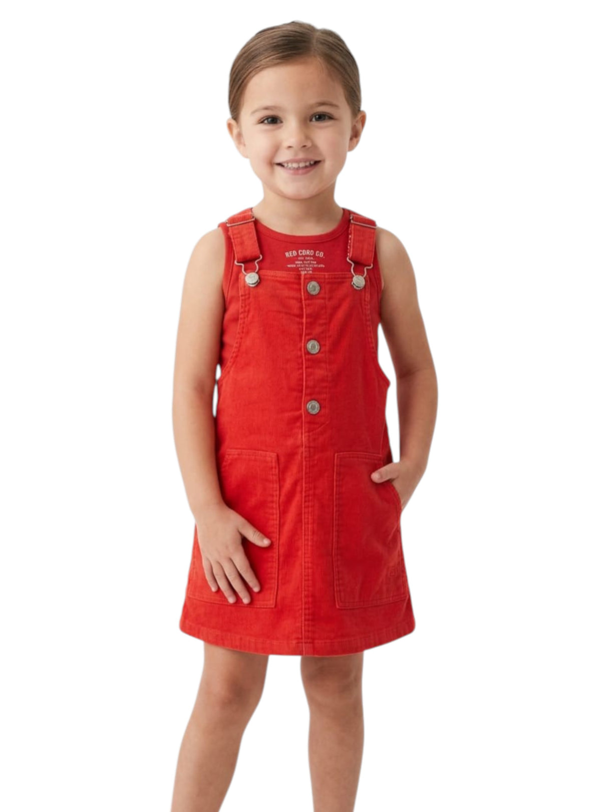 Image for Kids Girl's Plain Dress,Red