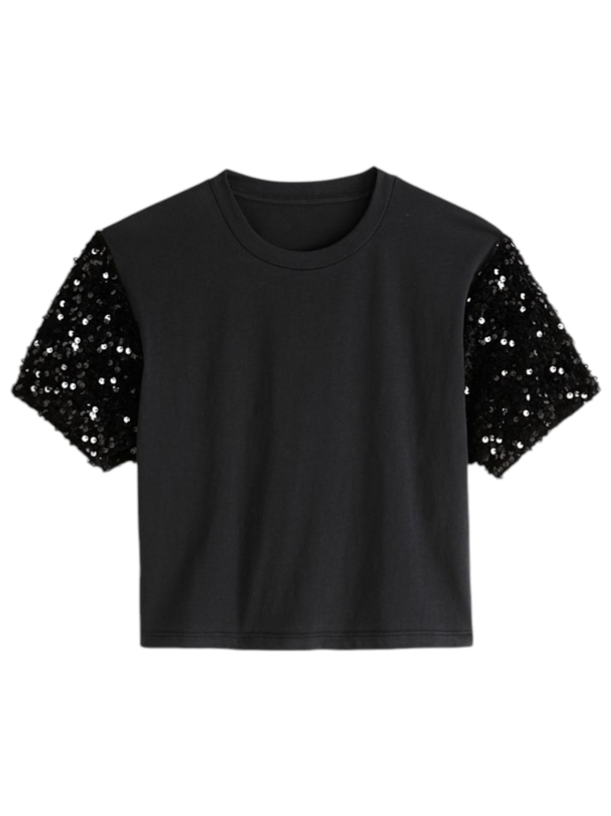 Image for Kids Girl's Sequined Top,Black