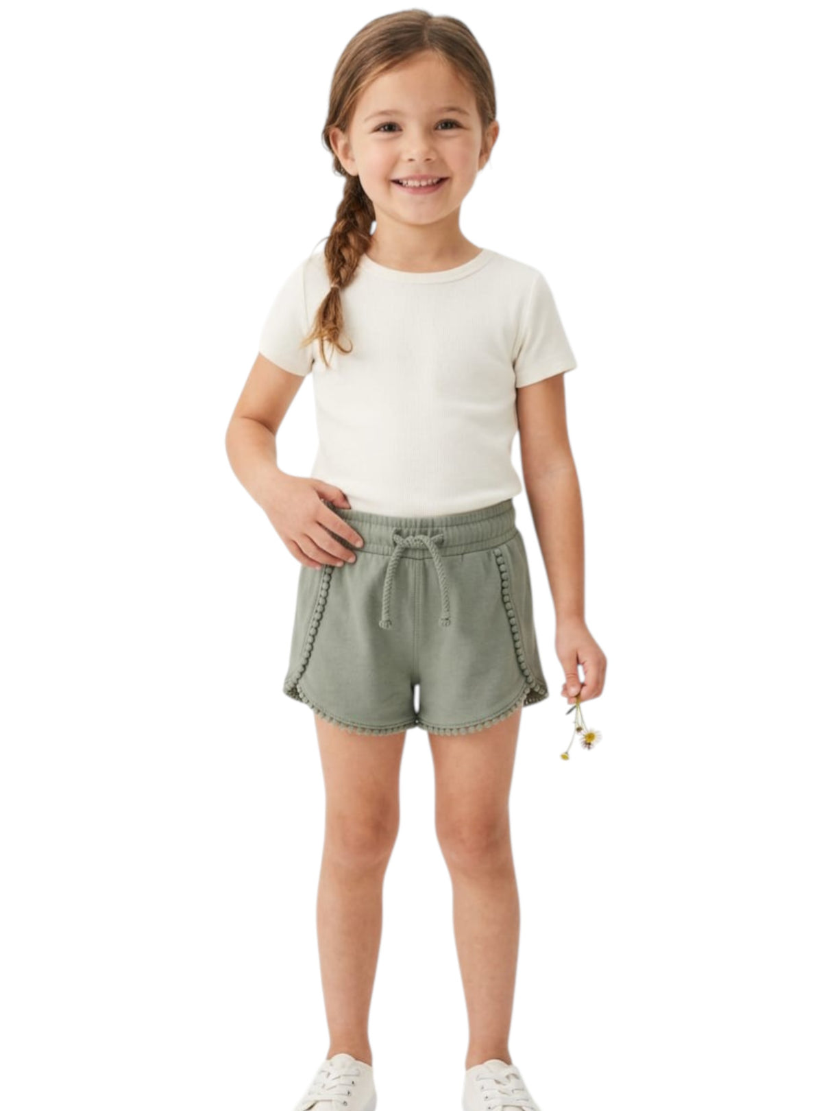 Image for Kids Girl's Plain Short,Olive