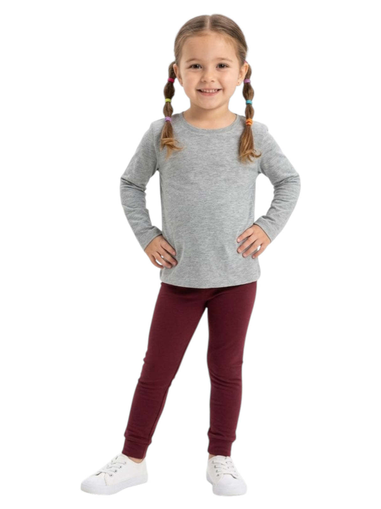 Image for Kids Girl's Plain Pant,Burgundy
