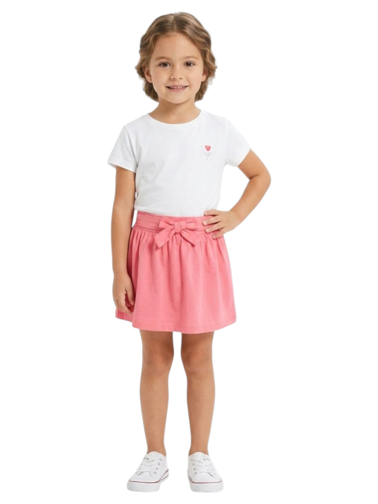 Image for Kids Girl's Plain Skirt,Peach