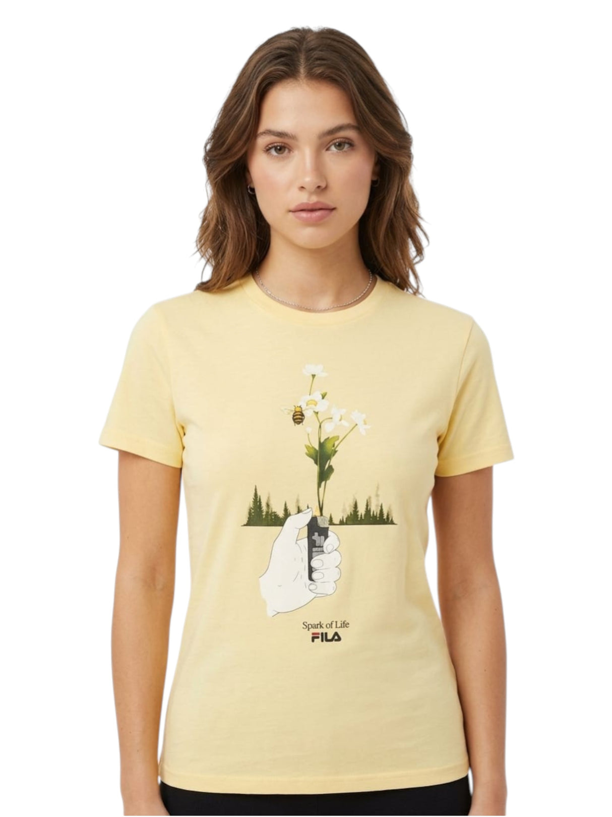 Image for Women's Printed Top,Warm Yellow