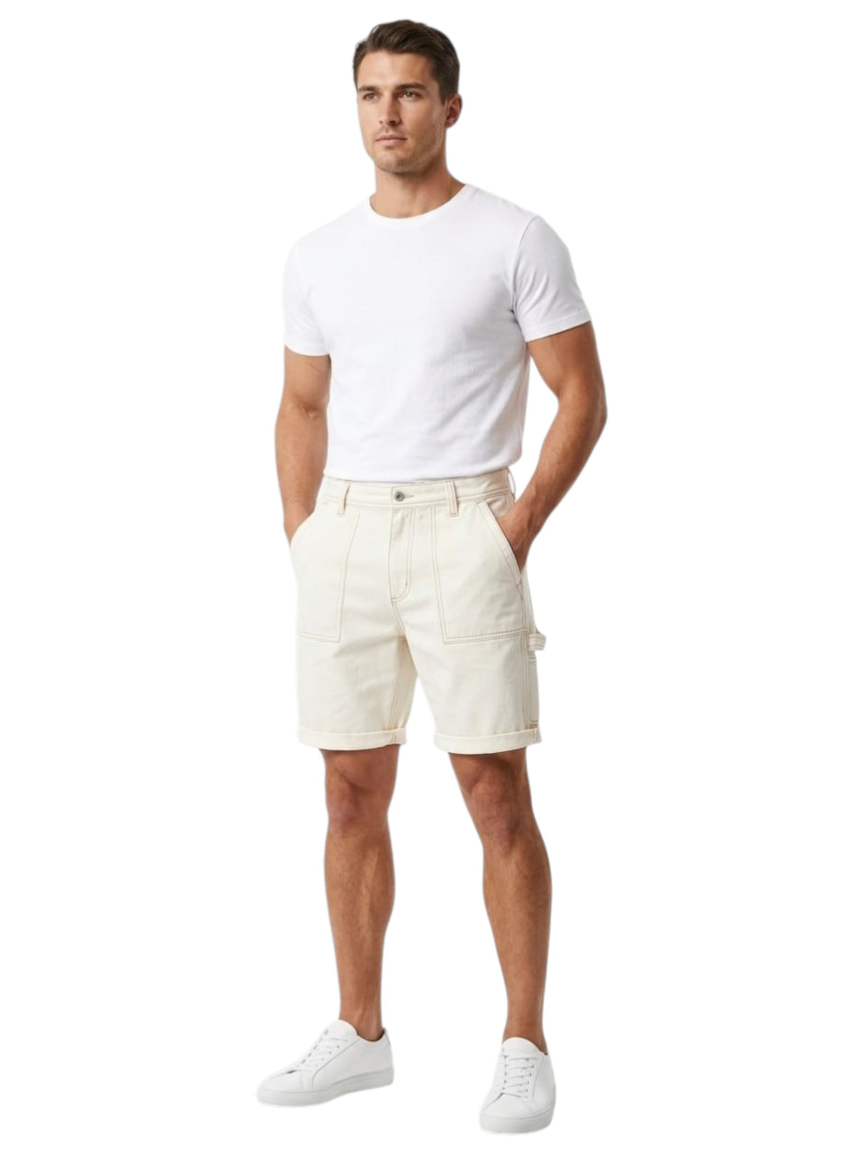 Image for Men's Plain Short,Light Beige