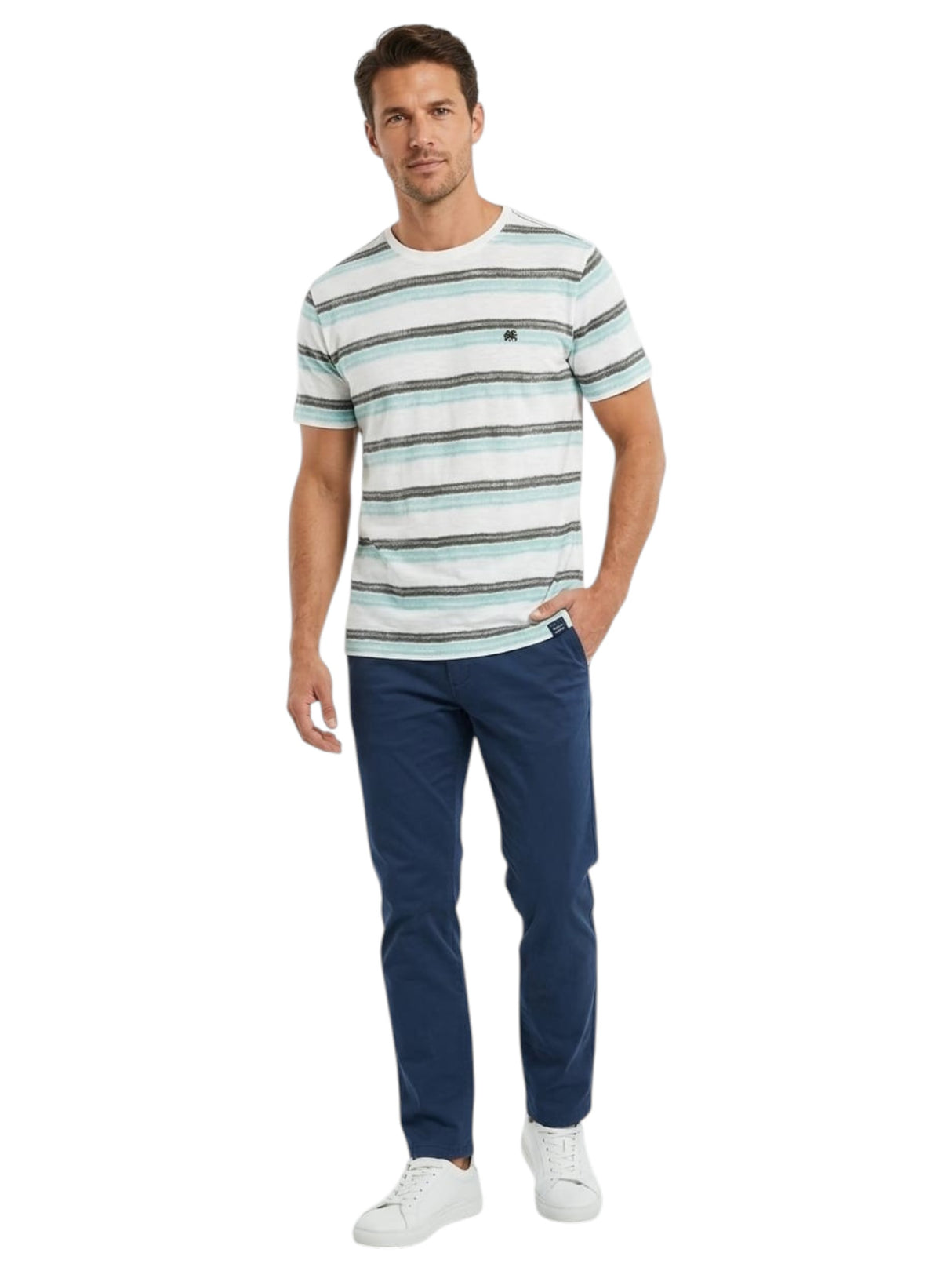 Image for Men's Stripped Top,White