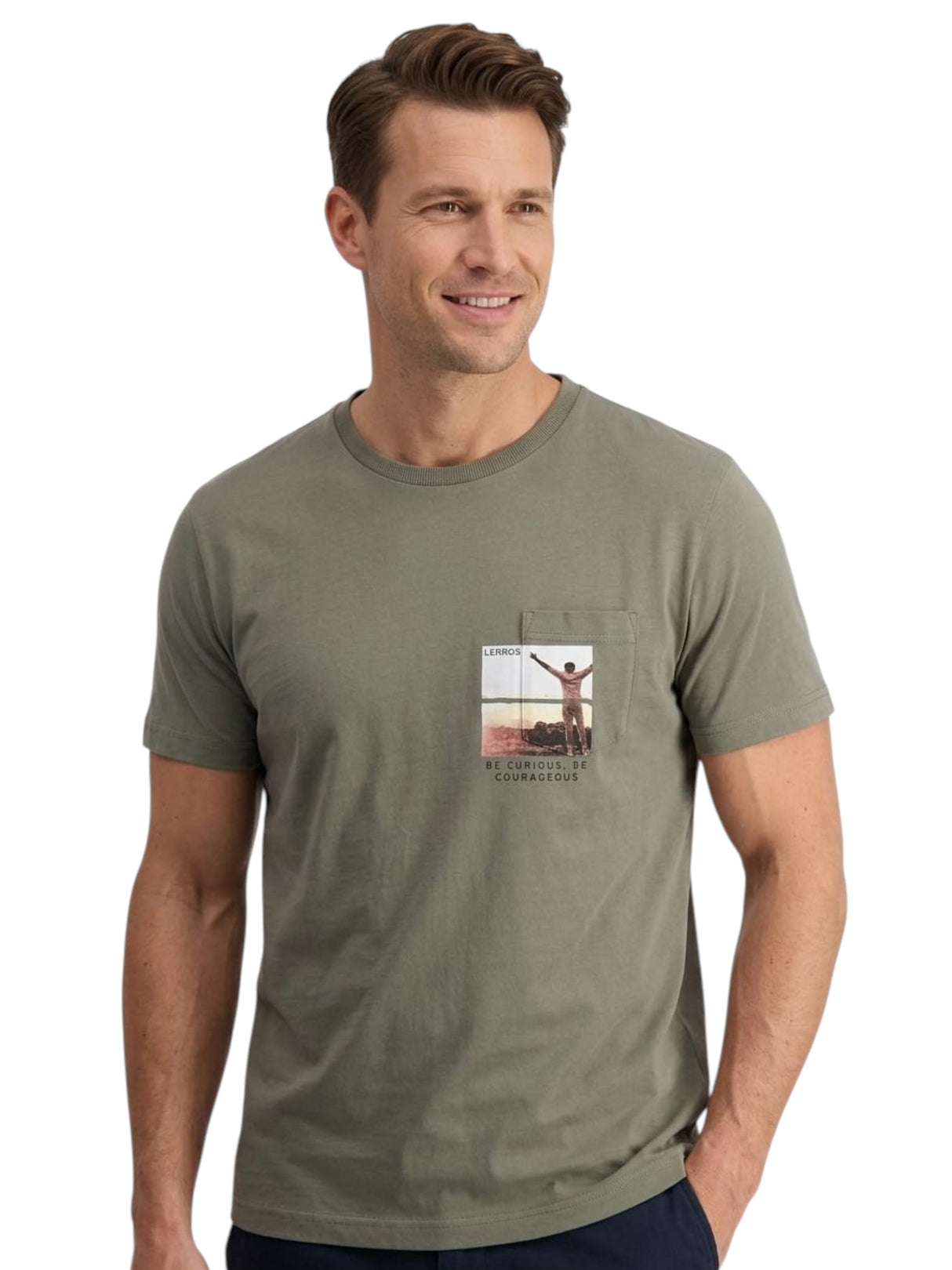 Image for Men's Printed Top,Grey