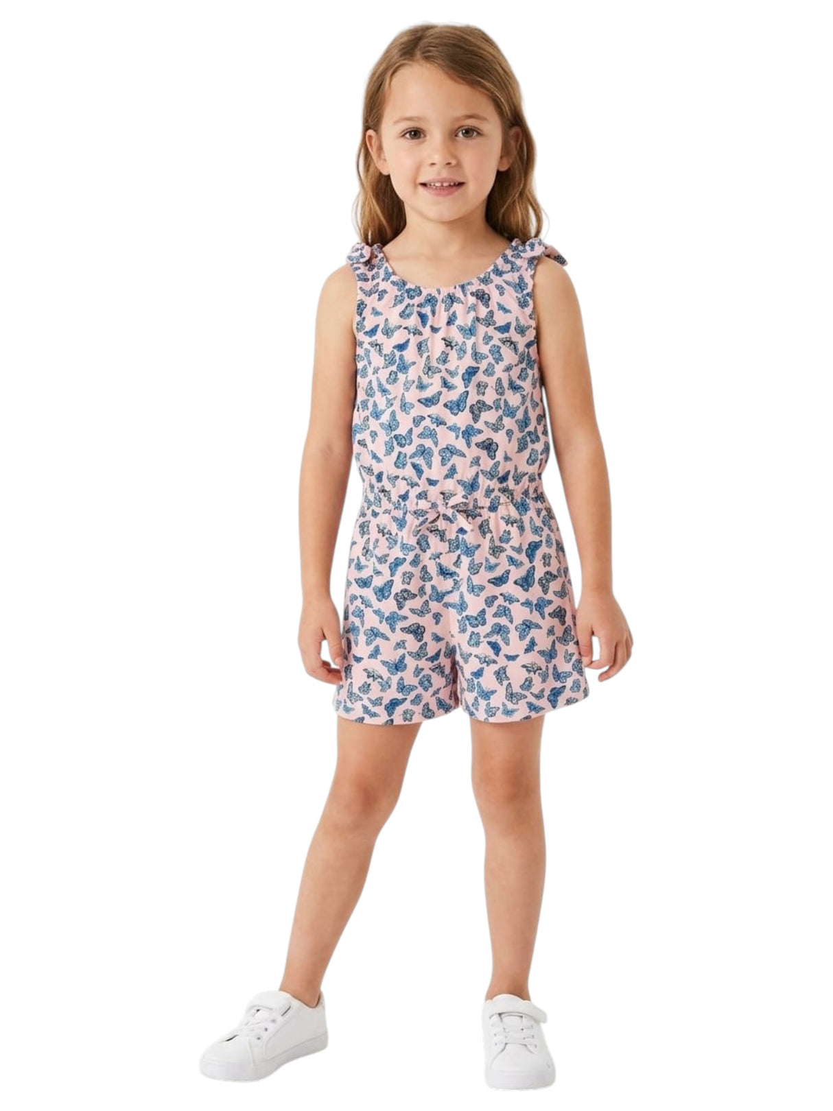 Image for Kids Girl's Bytterfly Printed Jumpsuit,Pink