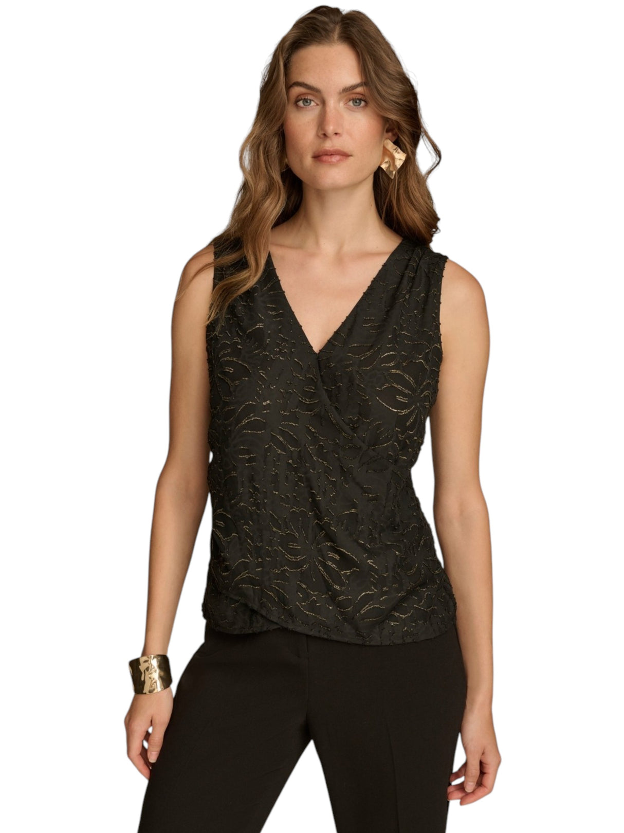 Image for Women's Shiny Knitted Top,Black