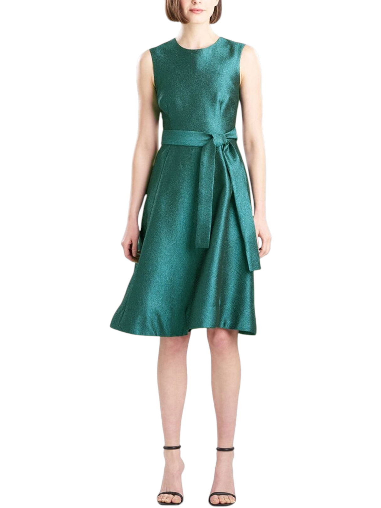 Image for Women's Textured Dress,Dark Green