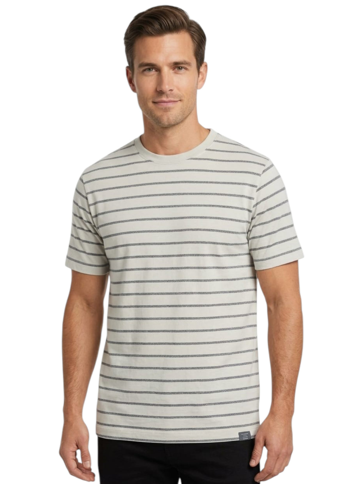Image for Men's Striped Top,Light Beige