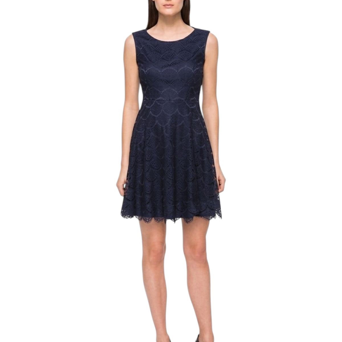 slim fit dress slacks Lace Flare Midi Dress