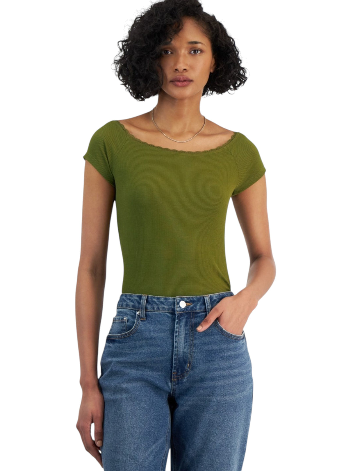 Image for Women's Ribbed Bosy Suit,Olive