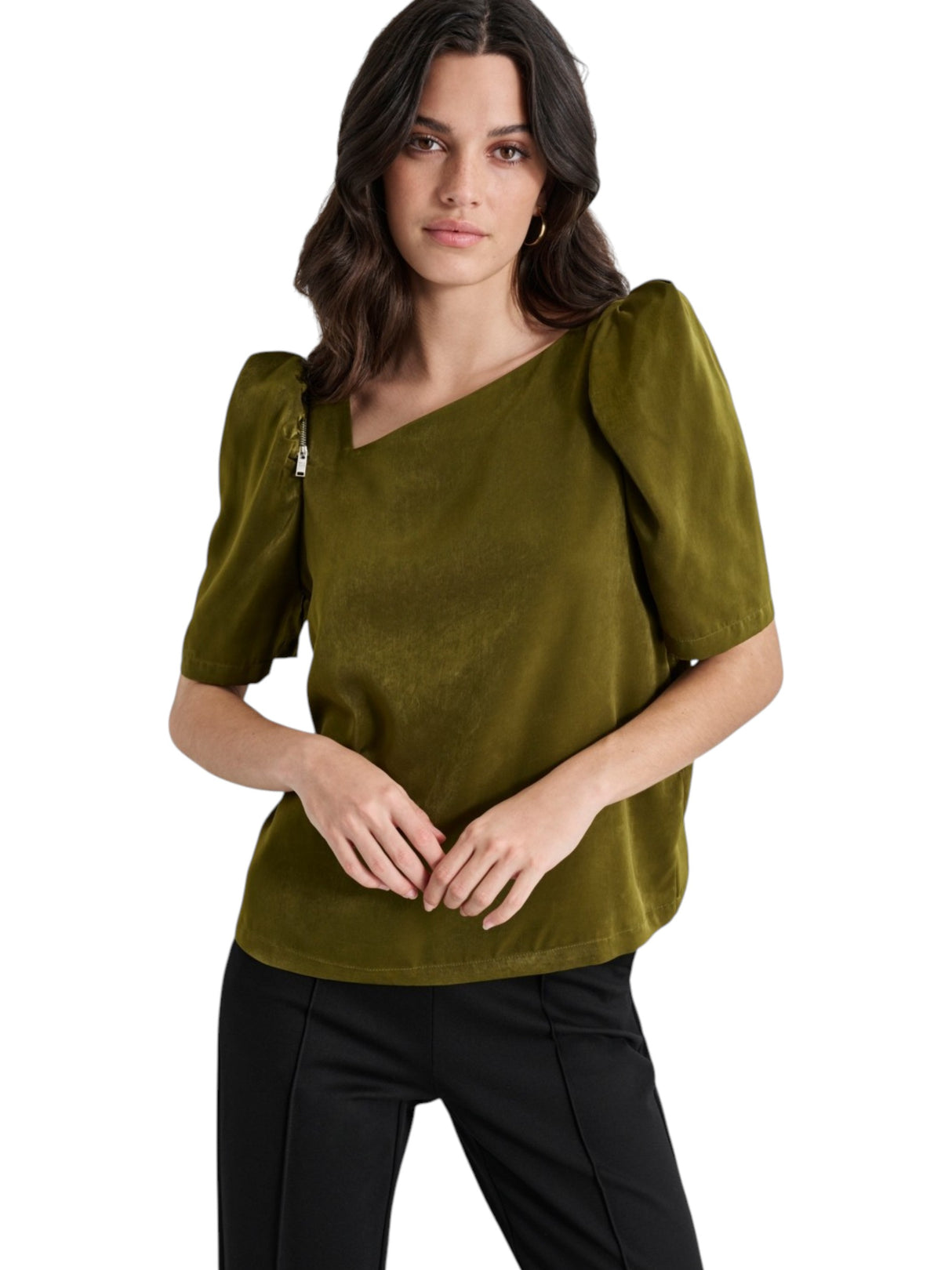 Image for Women's Plain Top,Olive