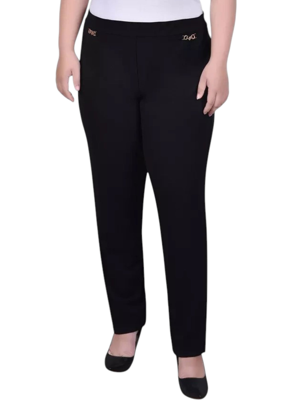 Image for Women's Plain Solid Classic Pant,Black