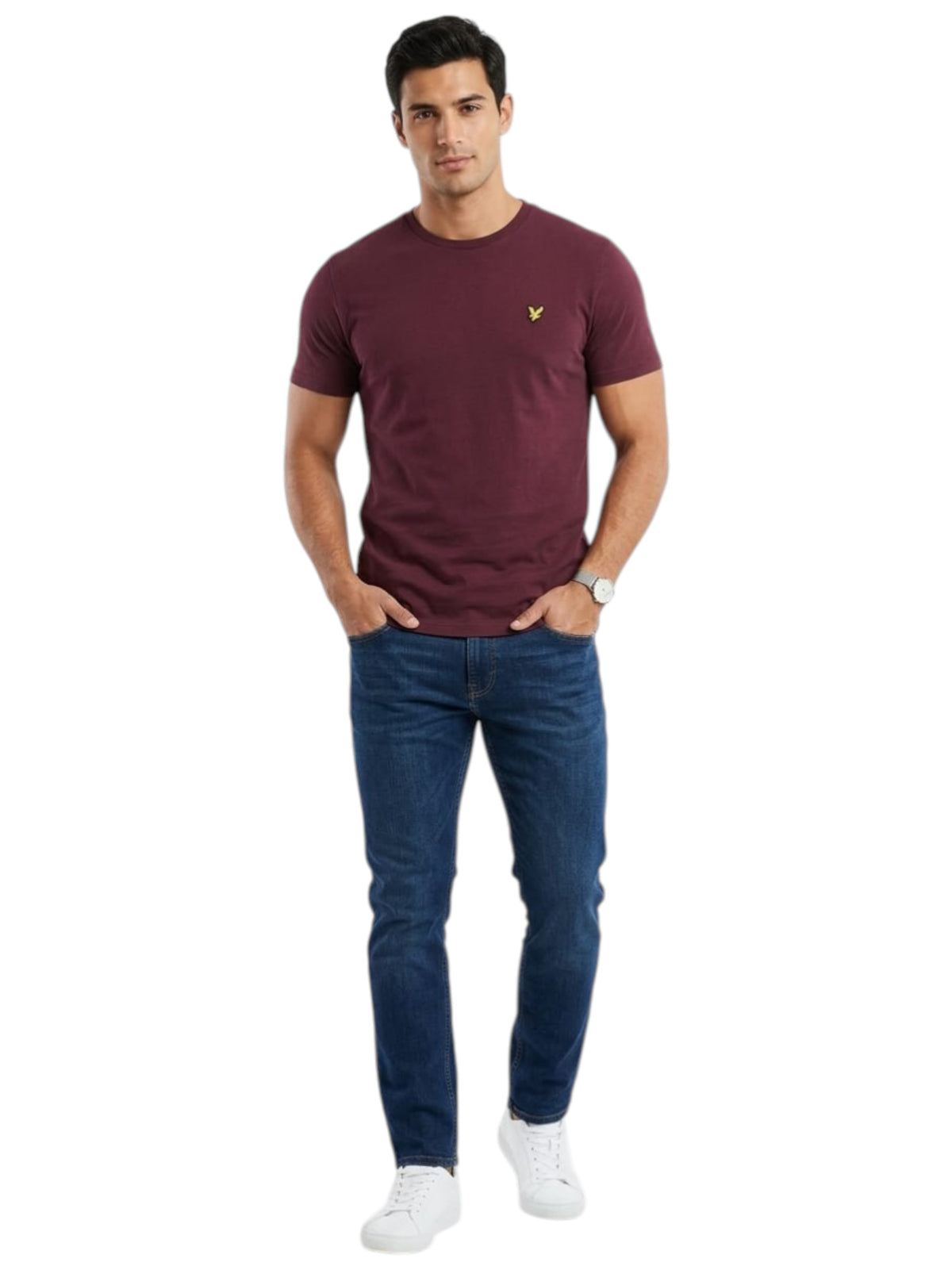 Image for Men's Plain Top,Burgundy