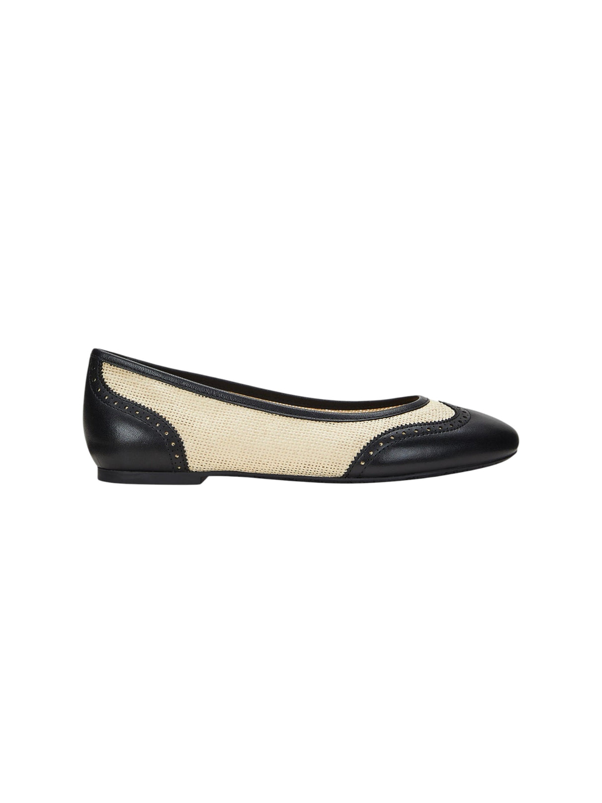 Image for Women's Textured Colorblocked Ballorinas,Beige