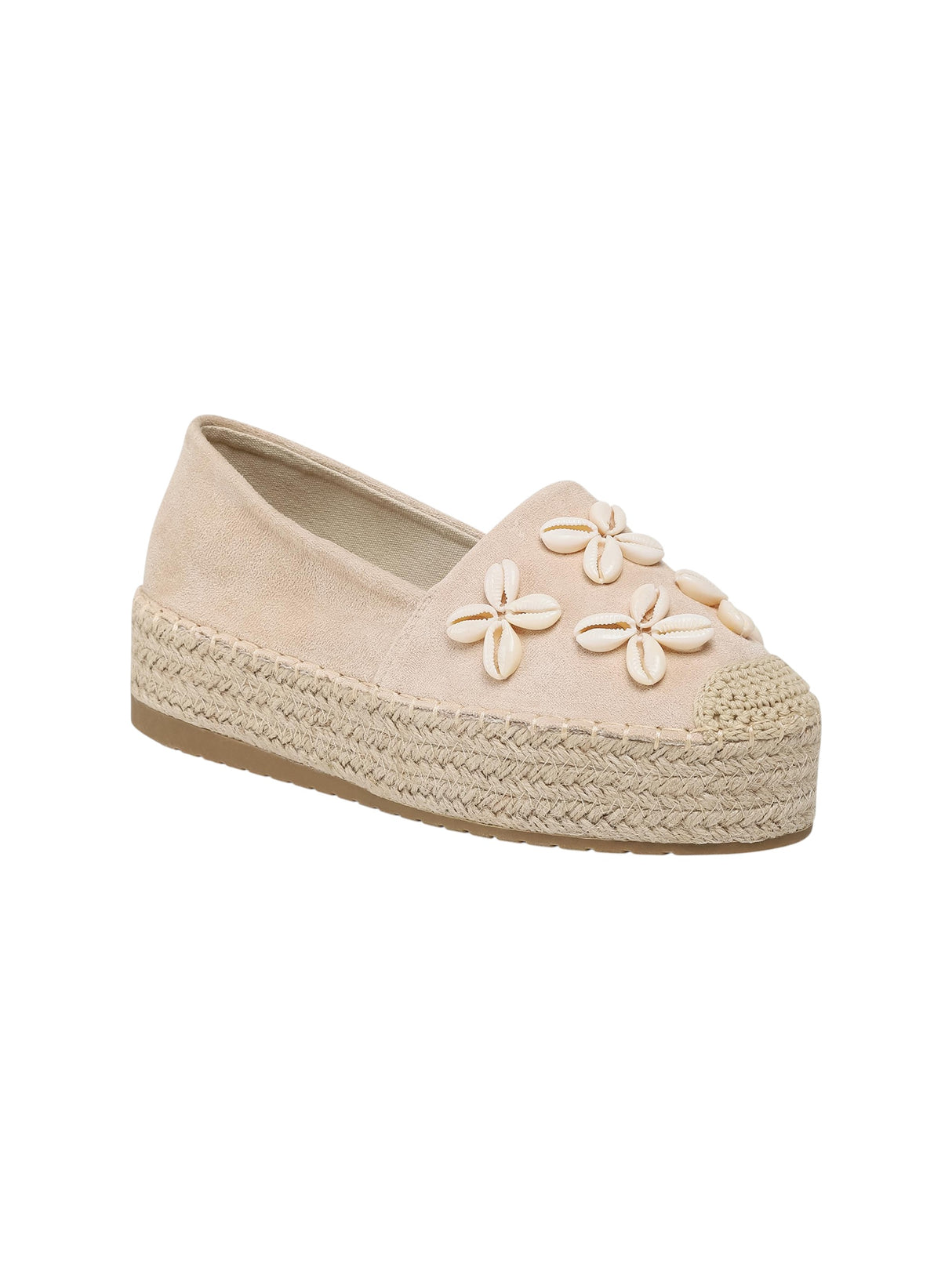 Image for Women's Floral Details Ballorinas,Light Beige
