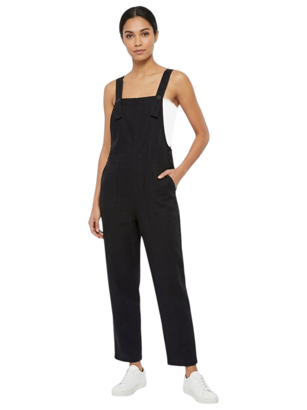 Image for Women's Plain Jumpsuit,Black