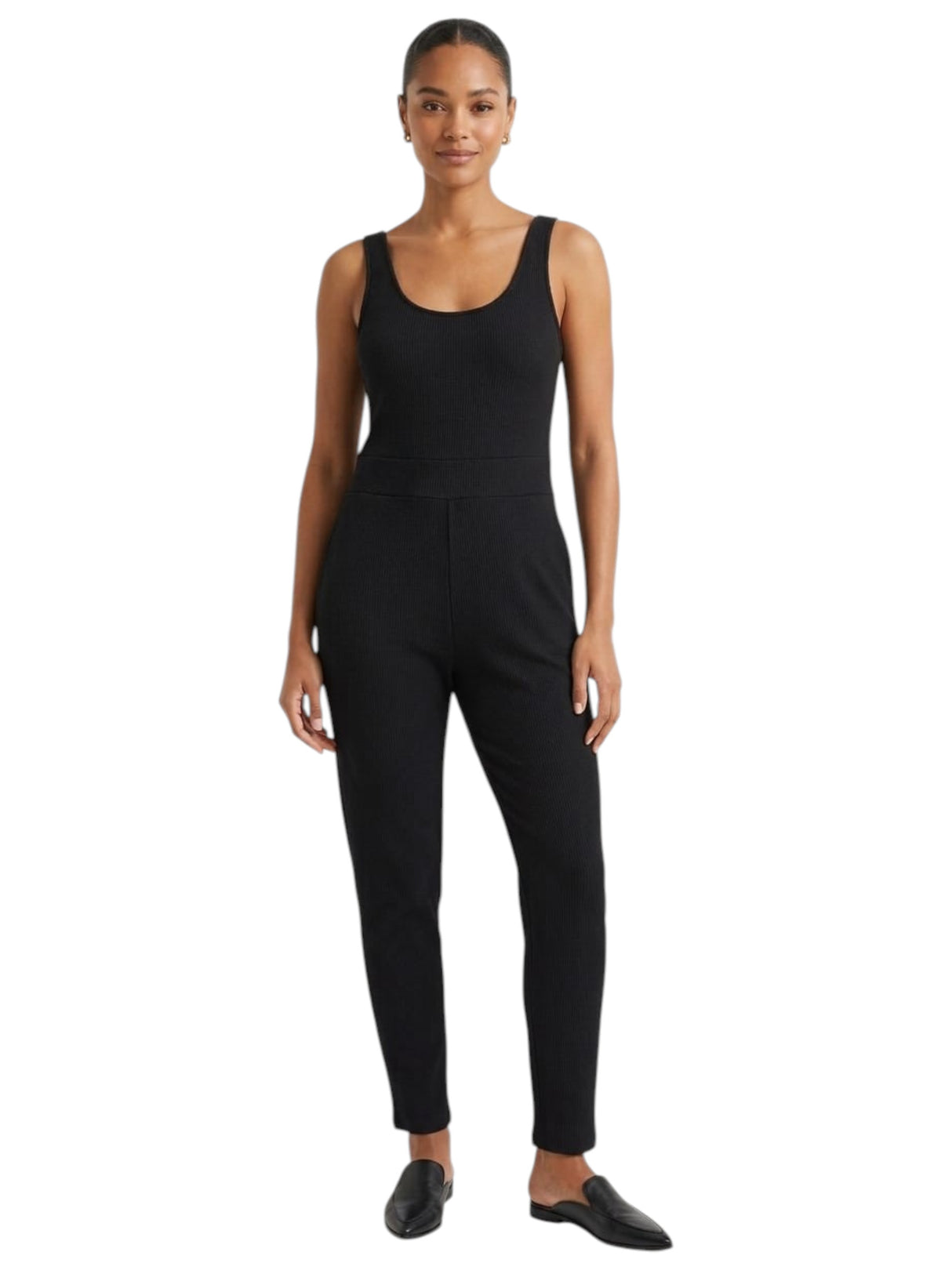 Image for Women's Ribbed Jumpsuit,Black