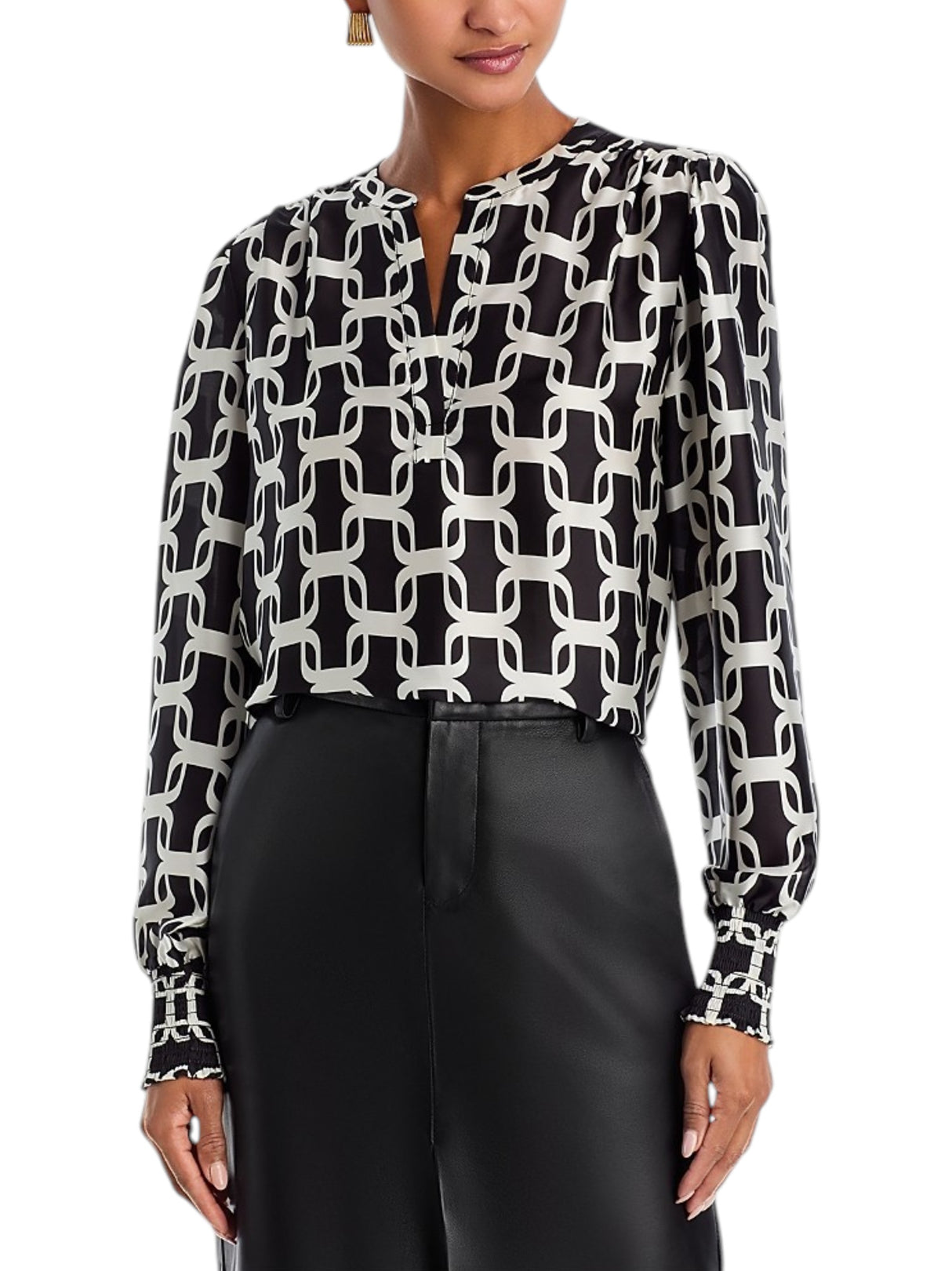 Image for Women''s Printed Top,Black