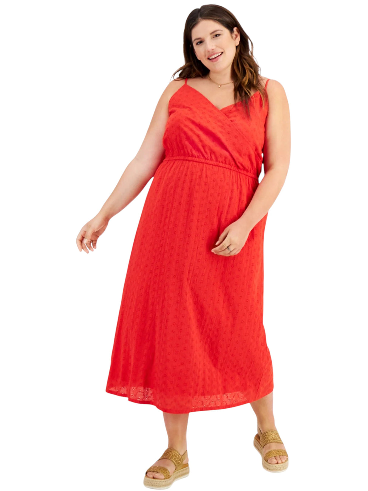 Image for Women's Embroidered Dress,Red