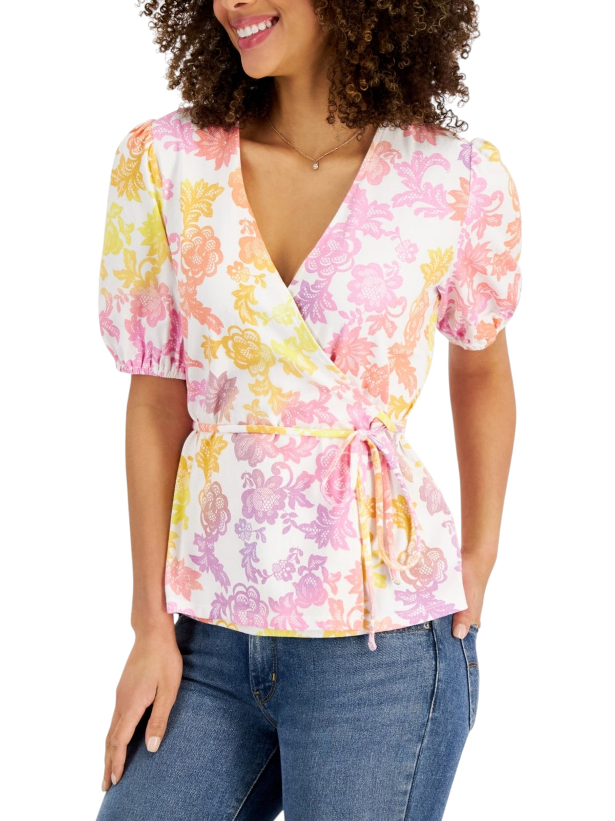 Image for Women's Printed Top,White