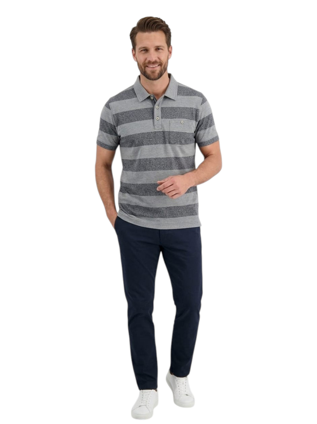 Image for Men's Striped Top,Grey