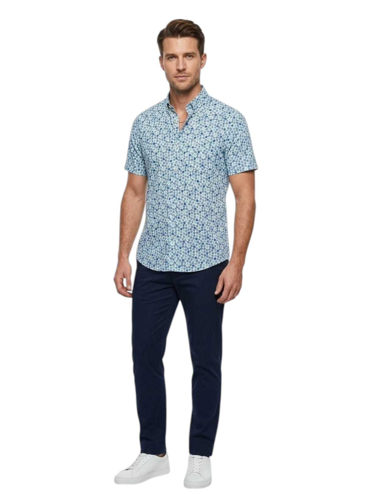 Image for Men's Printed Dress Shirt,Multi