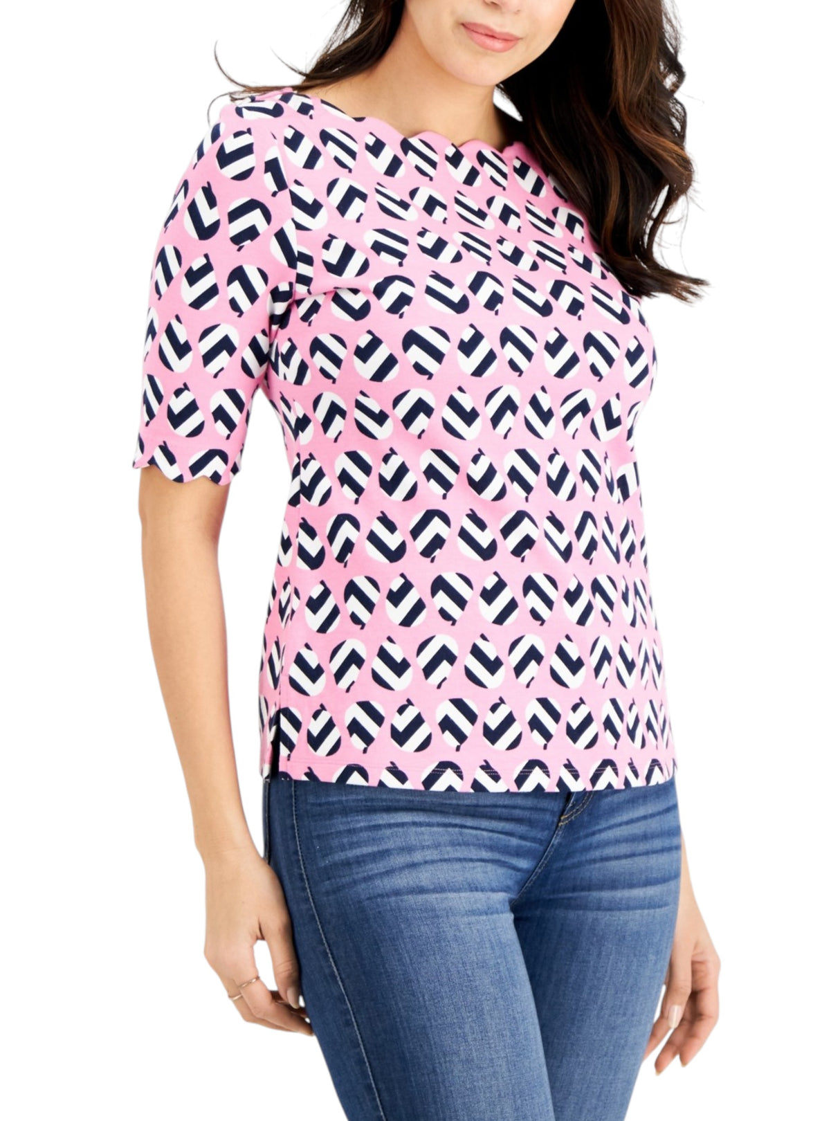 Image for Women's Printed Top,Pink