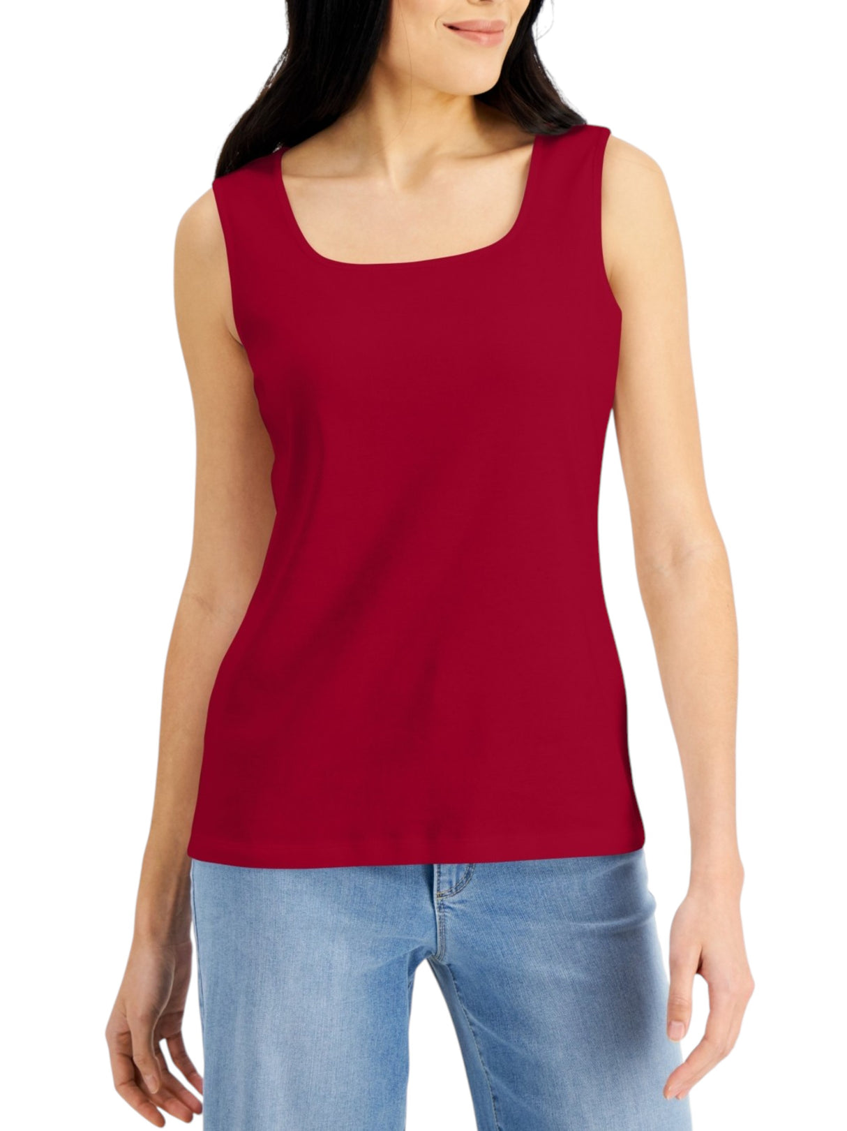 Image for Women's Plain Solid Top,Red