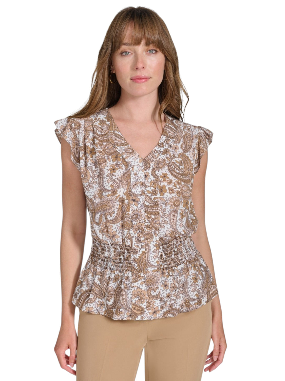 Image for Women's Printed Top,Beige