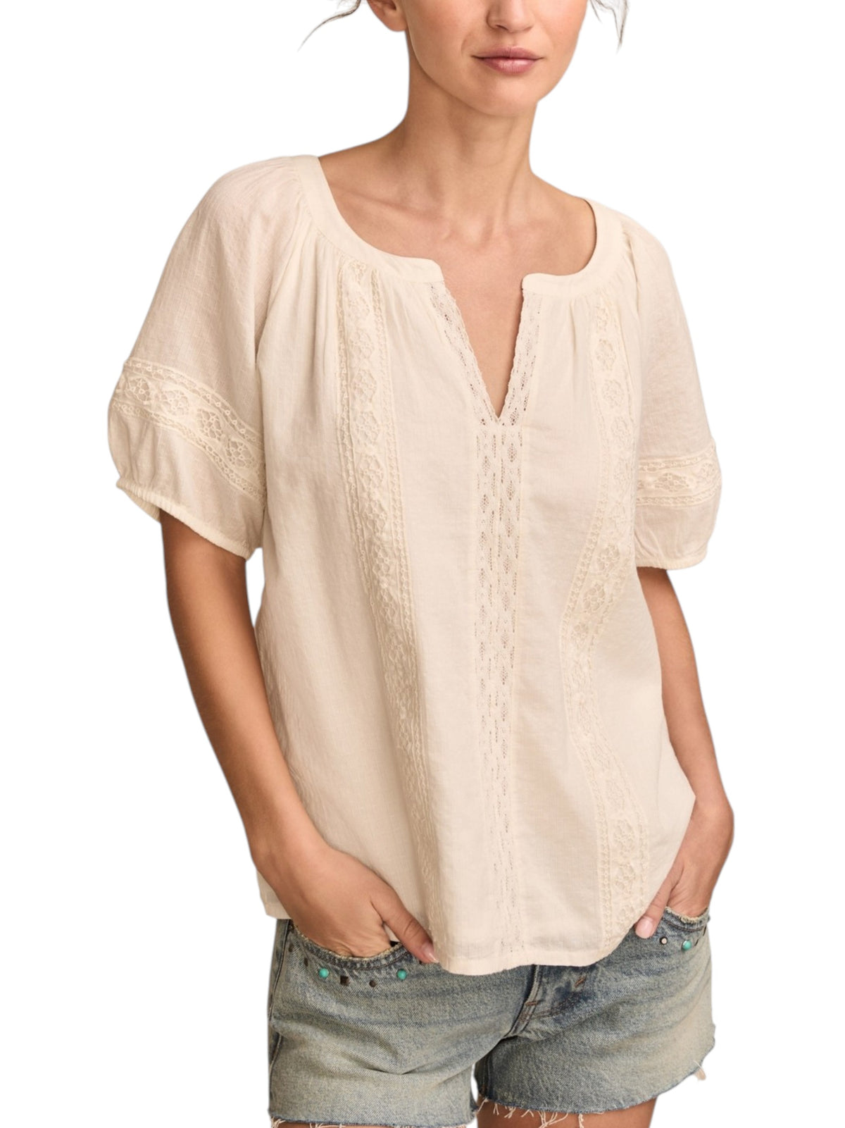 Image for Women's Textured Top,White