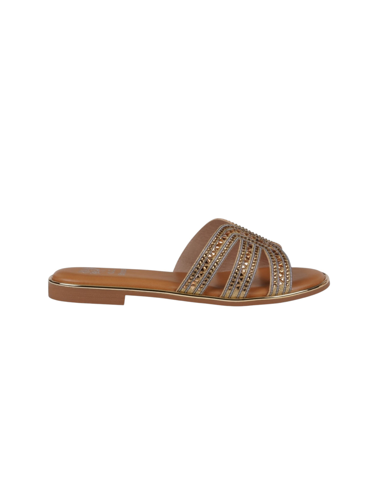 Image for Women's Rhinestones Shoes,Gold/Brown