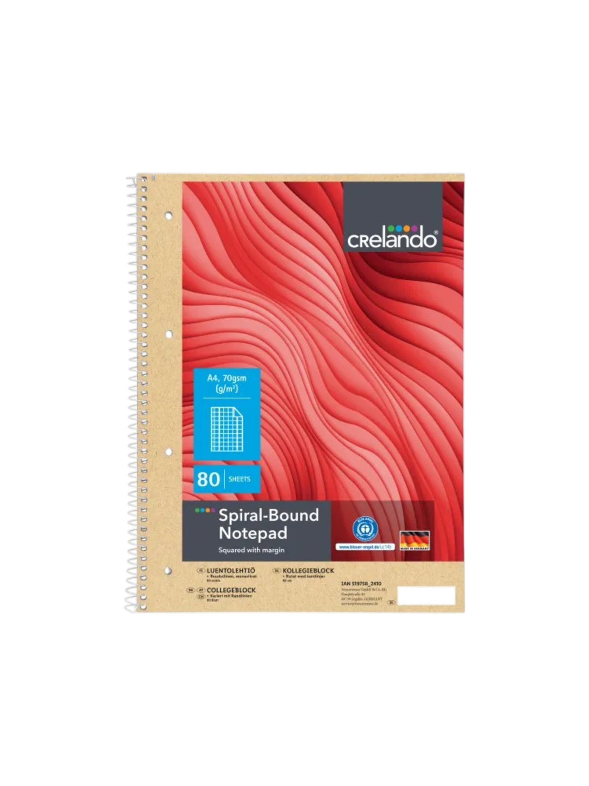 Image for Spiral Notebook Squared A4