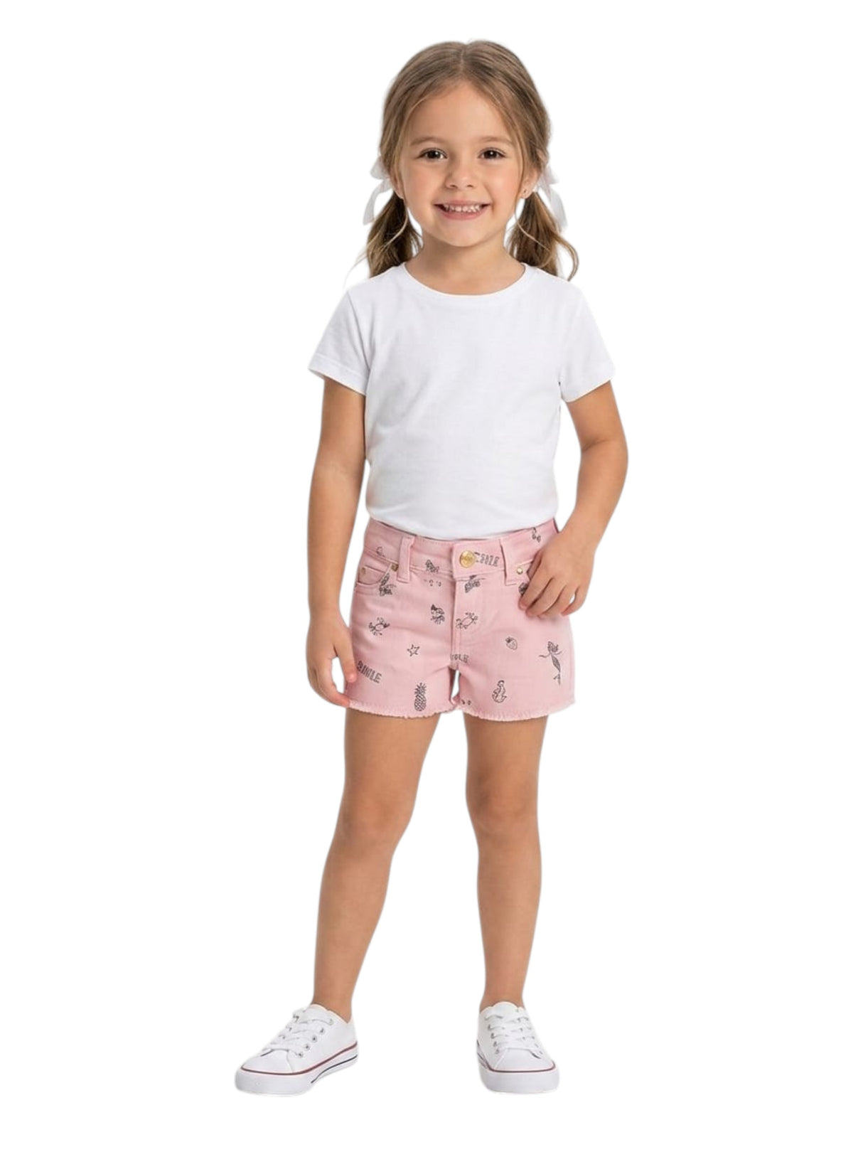 Image for Kids Girl's Printed Short,Light Rose