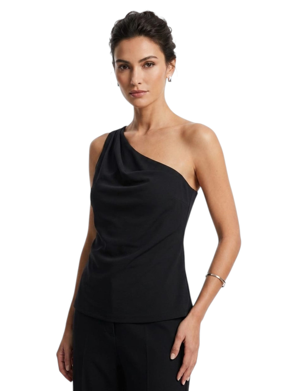 Image for Women's One Off Shoulders Top,Black