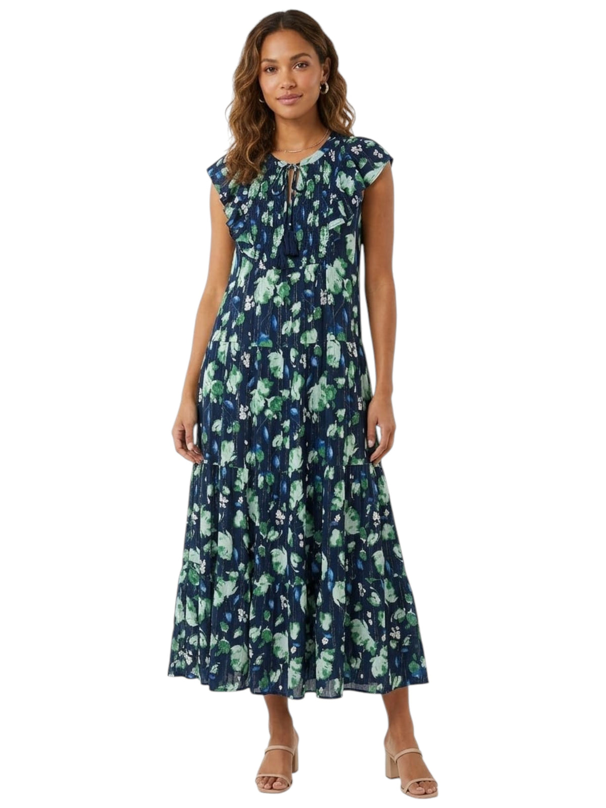 Image for Women's Printed Shiny Dress,Multi