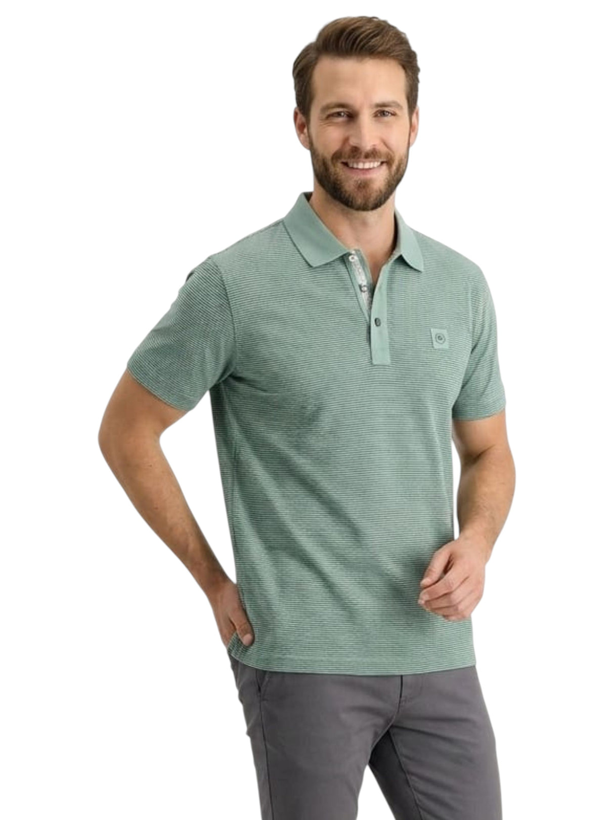 Image for Men's Striped Top,Aqua