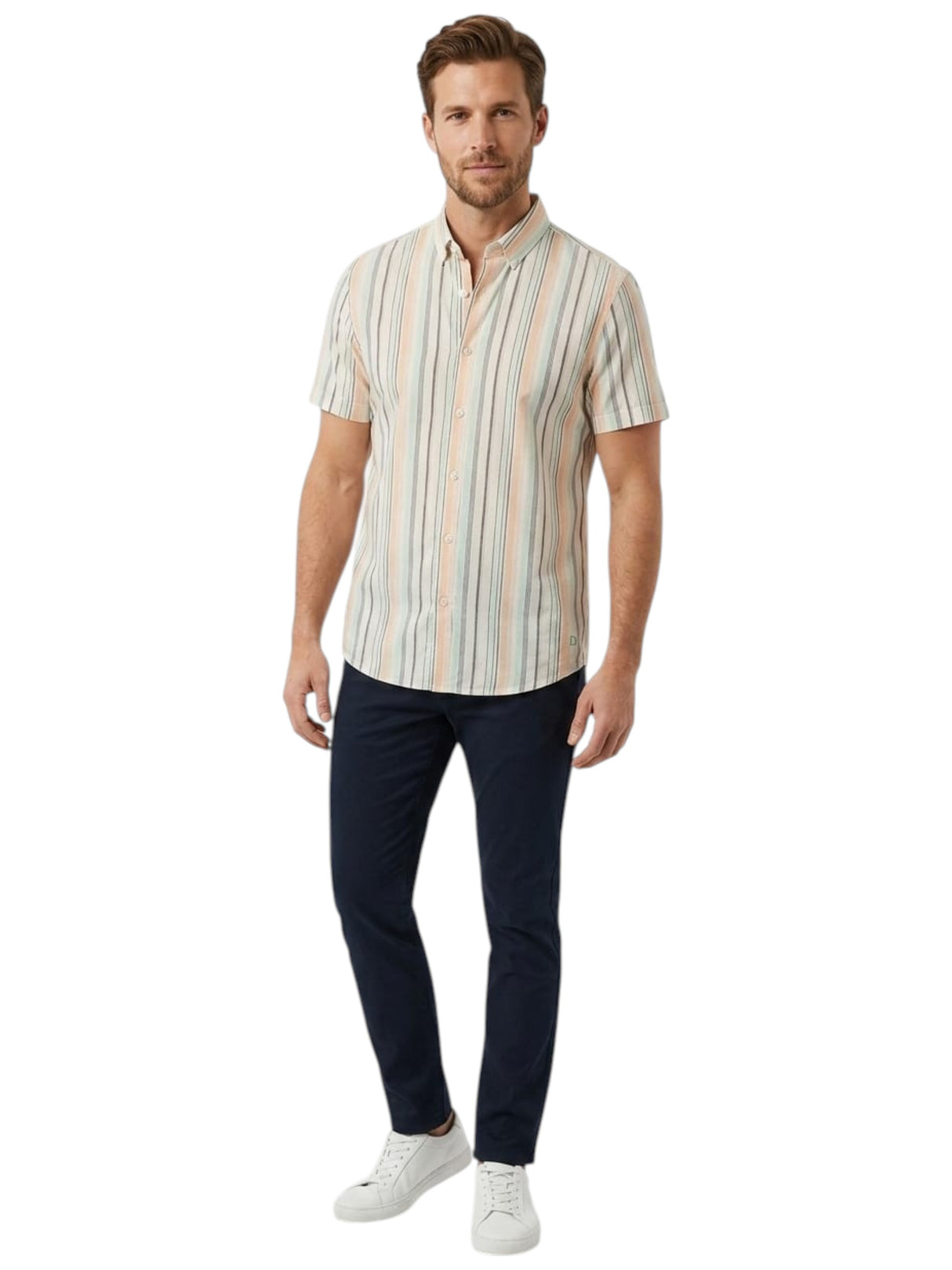 Image for Men's Striped Dress Shirt,Multi