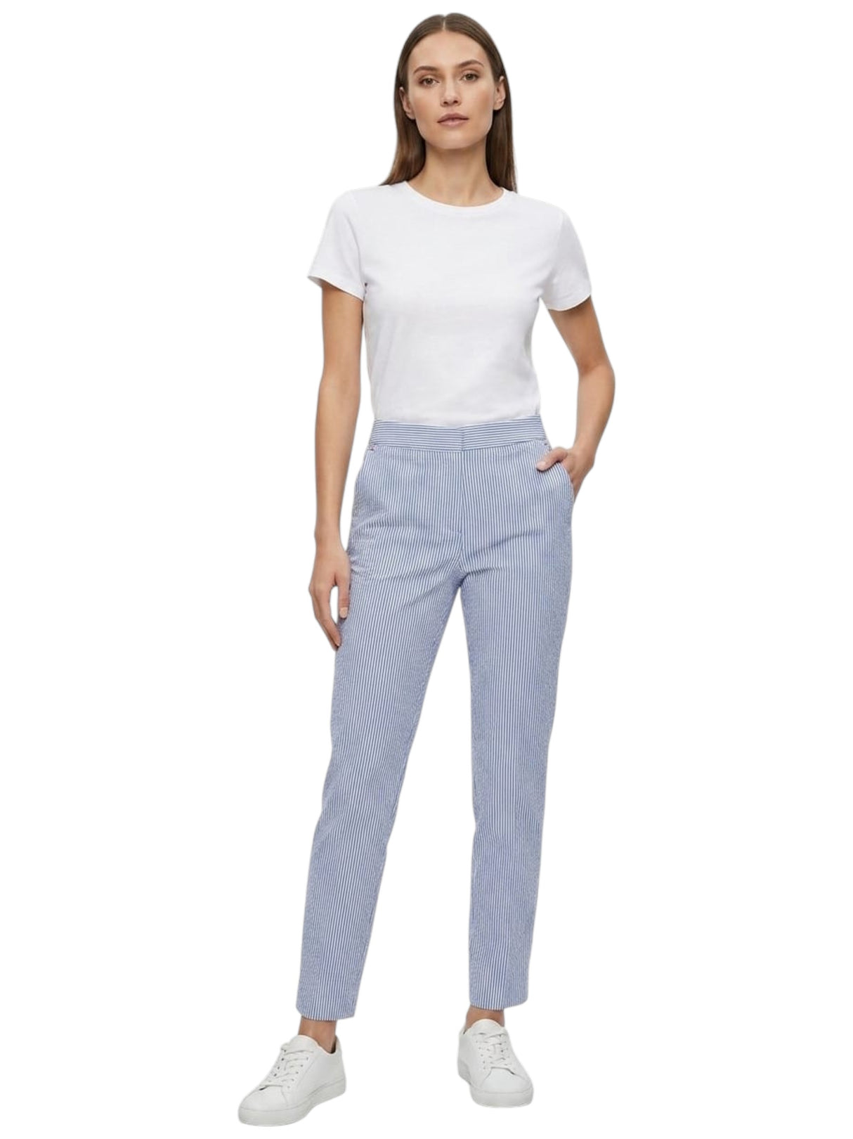 Image for Women's Blue Striped Pant,Blue
