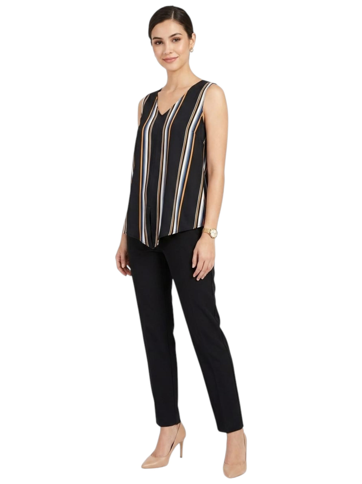 Image for Women's Striped Top,Black